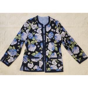 Bloomcore Cottagecore Quilted Appleseeds Reversible Floral Jacket Size Medium